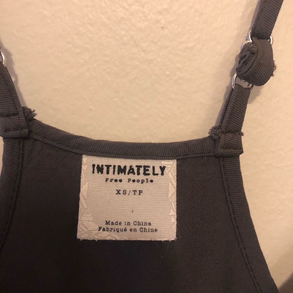 Free people charcoal grey witchy slip - Picture 7 of 8